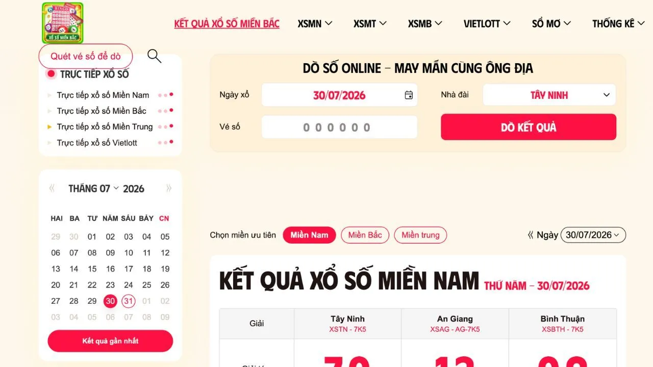 Website ketquaxosomienbac.net xem xổ số miền bắc nhanh chóng